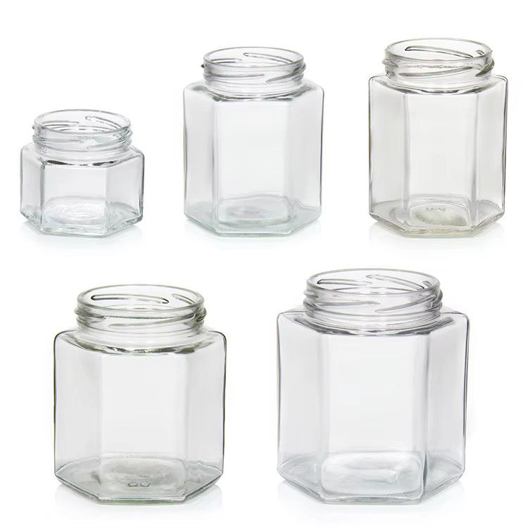 Hohe Qualität 2 Oz 3 Oz Durchsichtige Runde Klarglas Honigkrüge für Honig mit Farbdeckel