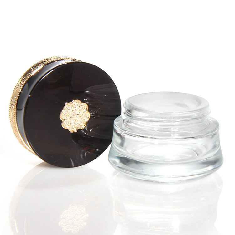 Kosmetik Gesichtscreme Glasglas 50ml und Glasverpackung Runde Frostglasflasche Qualität kundenspezifisch 5g 10g 15g
