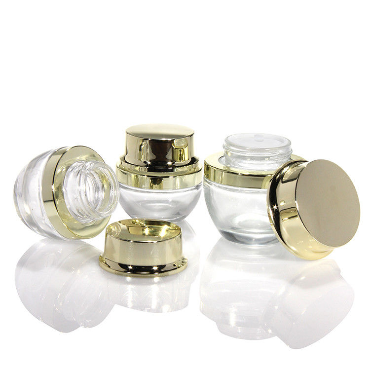 Glaskrüge für Haare Großhandel 5Ml 10Ml 15Ml 20Ml 30Ml 50Ml Kosmetika Glaskreme mit Deckel