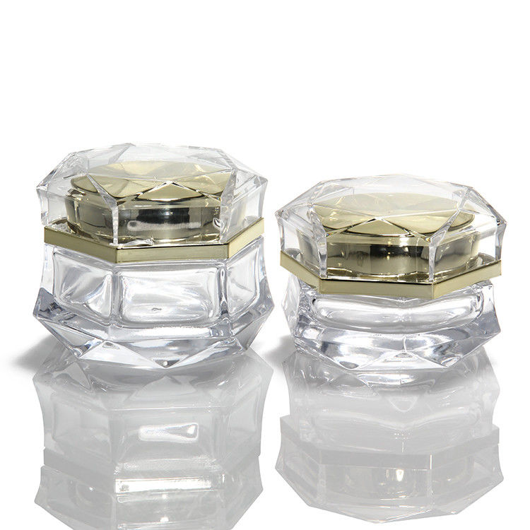 Kleine klare Glascreme-Gläser Hand-Augencreme klare Quadratform Glas Kosmetik Creme-Gläser