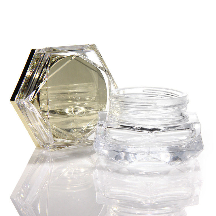 Kleine klare Glascreme-Gläser Hand-Augencreme klare Quadratform Glas Kosmetik Creme-Gläser