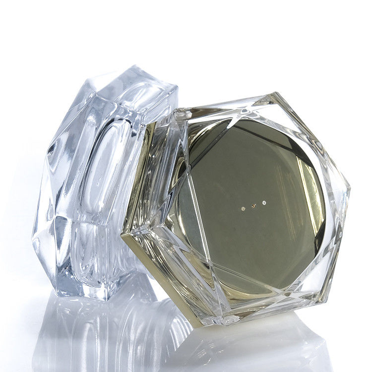 Kleine klare Glascreme-Gläser Hand-Augencreme klare Quadratform Glas Kosmetik Creme-Gläser