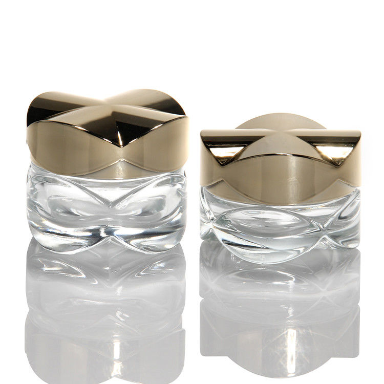 Glascreme Flaschen Kosmetische Verpackung Leere 15ml 20ml 30ml 50ml Bernsteinklare Glas Haut Körperlotion Creme Flasche