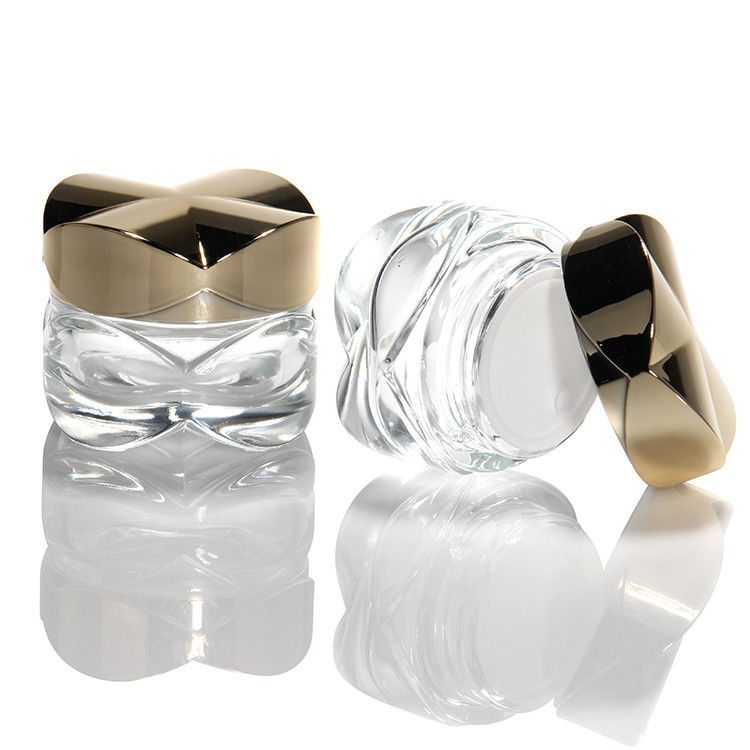 Glascreme Flaschen Kosmetische Verpackung Leere 15ml 20ml 30ml 50ml Bernsteinklare Glas Haut Körperlotion Creme Flasche