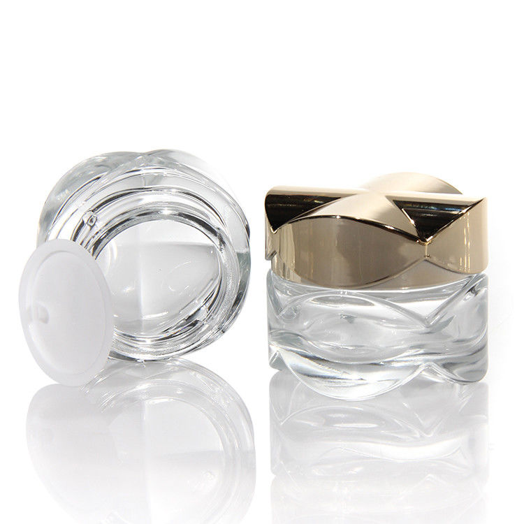 Glascreme Flaschen Kosmetische Verpackung Leere 15ml 20ml 30ml 50ml Bernsteinklare Glas Haut Körperlotion Creme Flasche