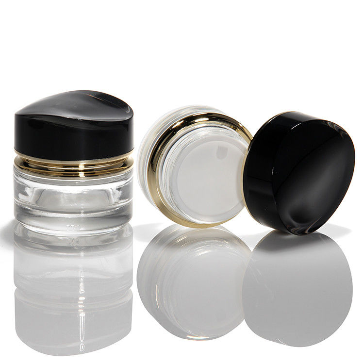 Luxuriöses Glascreme-Glas 50g 30ml Leere Haut Glascreme-Glas Glas Kosmetik-Glas mit Deckel