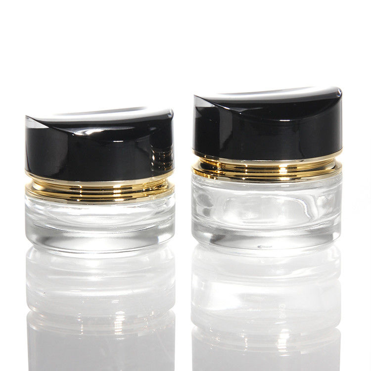 Luxuriöses Glascreme-Glas 50g 30ml Leere Haut Glascreme-Glas Glas Kosmetik-Glas mit Deckel