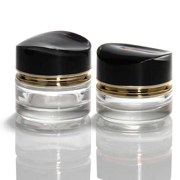 Luxuriöses Glascreme-Glas 50g 30ml Leere Haut Glascreme-Glas Glas Kosmetik-Glas mit Deckel