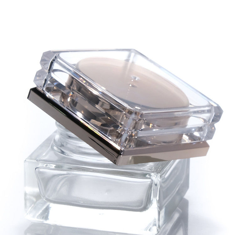 Maßgeschneiderte leere Frostglasflasche mit Rose Gold Deckel 5 ml-50 ml Luxus Gesichtskosmetik Lotion Behälter