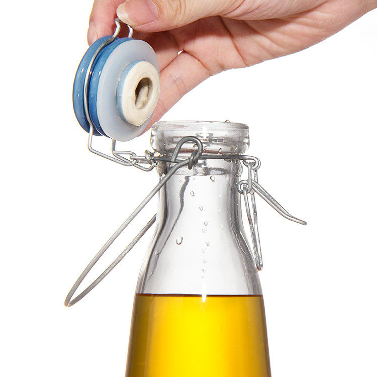 Leere 250 ml 500 ml 750 ml Glasflasche mit leicht schwingender Kappe für Getränke Saft Bier Wodka Whisky