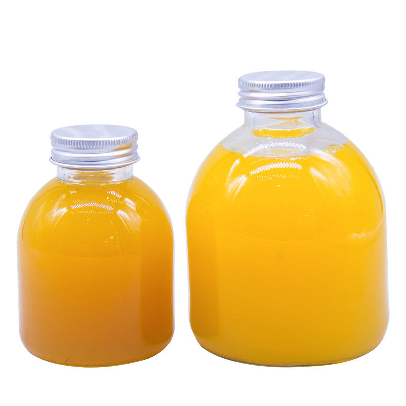 Anpassung Flasche Glasflasche 200ml Flachglas Kaltbrühe Kaffeesaftflaschen mit Aluminiumkappe