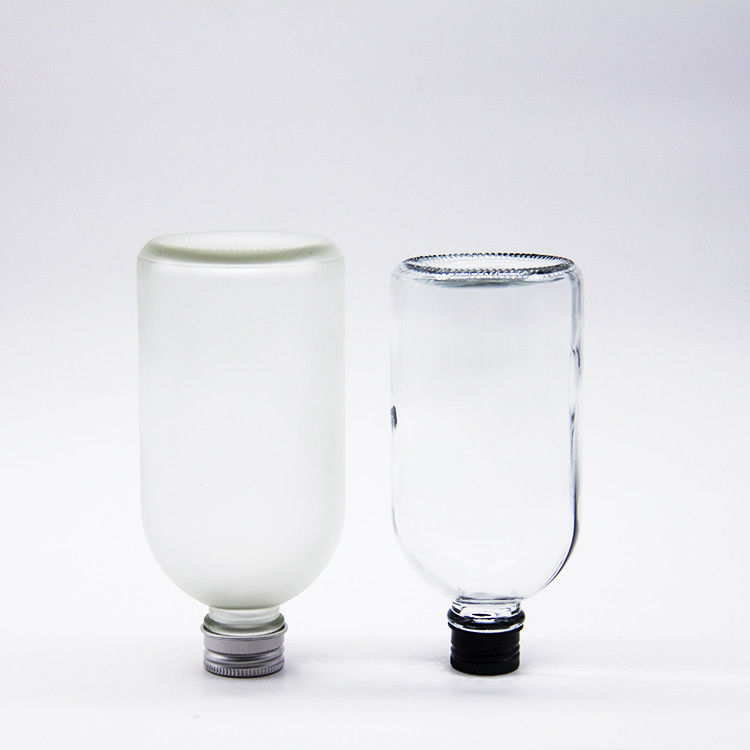 Anpassung Flasche Glasflasche 200ml Flachglas Kaltbrühe Kaffeesaftflaschen mit Aluminiumkappe