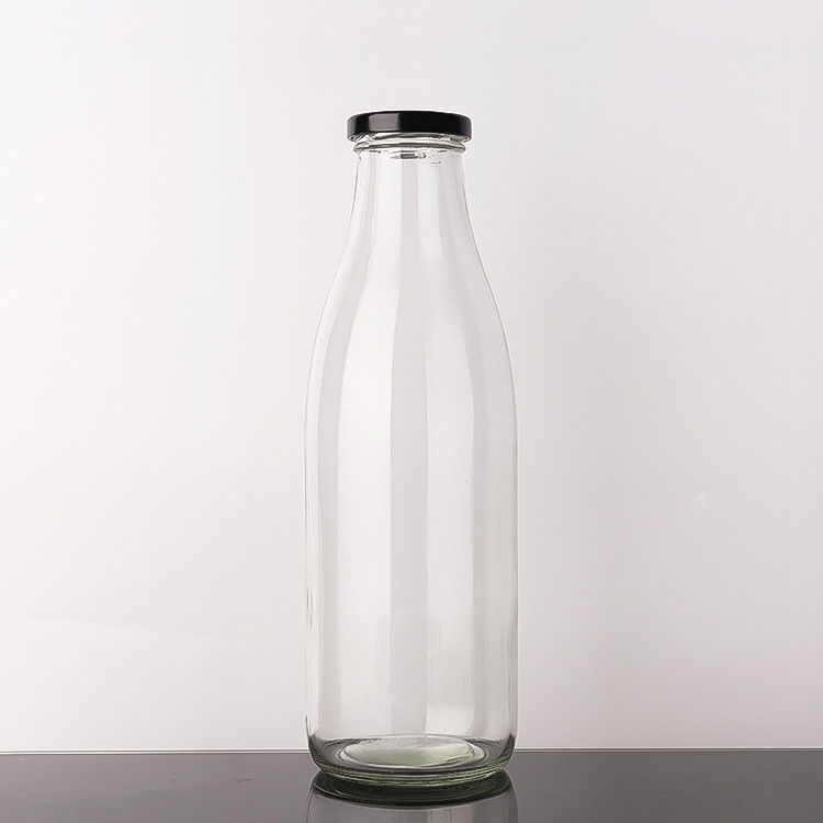 Kostenlose Probe 100 ml 200 ml 350 ml Pasteurisierung Kaltbrühe Tee Milch Glasflaschen mit Metalldeckel