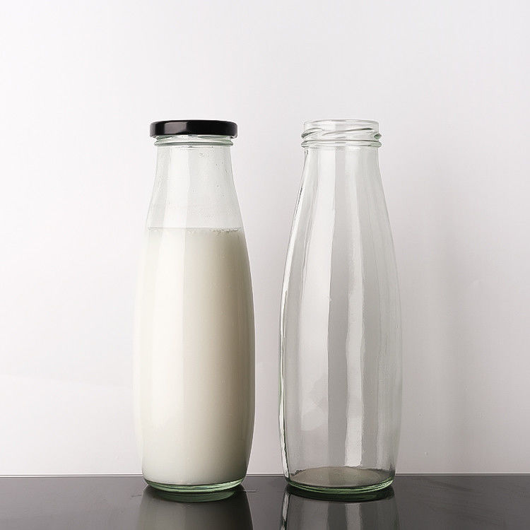 Kostenlose Probe 100 ml 200 ml 350 ml Pasteurisierung Kaltbrühe Tee Milch Glasflaschen mit Metalldeckel