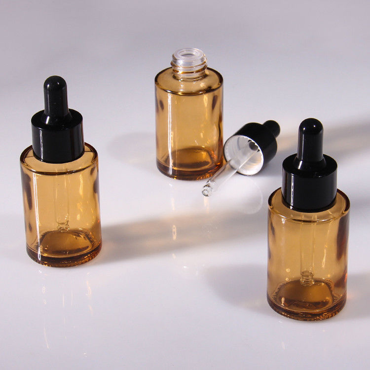 Leere 15 ml 30 ml Frostglas Gesichtsöl Serum Flasche Verpackung Glaspumpe Kosmetische Serumöl Tropffflasche