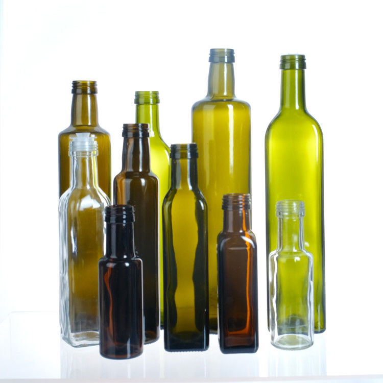 Leere Flasche mit Kappe 250 ml 500 ml 750 ml 1 l klare Quadratglasflasche für Olivenöl