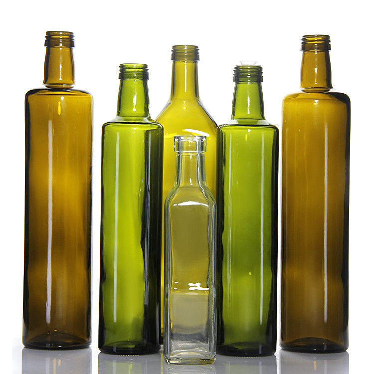 500 ml 750 ml Quadratflächen Olivenöl-Glasflaschen mit Korken- oder Schraubdeckel