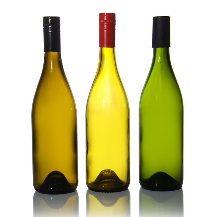 32oz 750ml angepasste Burgunder Wein Glas Rundflasche mit Korkkappe