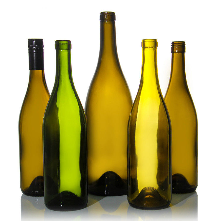 32oz 750ml angepasste Burgunder Wein Glas Rundflasche mit Korkkappe