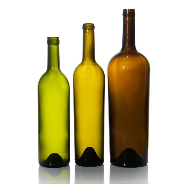 Custom Label 500 ml 750 ml Frosted Clear Black Round Wine Flaschen für die Hochzeit