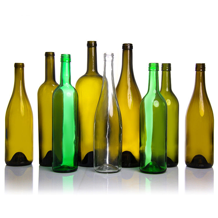 Custom Label 500 ml 750 ml Frosted Clear Black Round Wine Flaschen für die Hochzeit