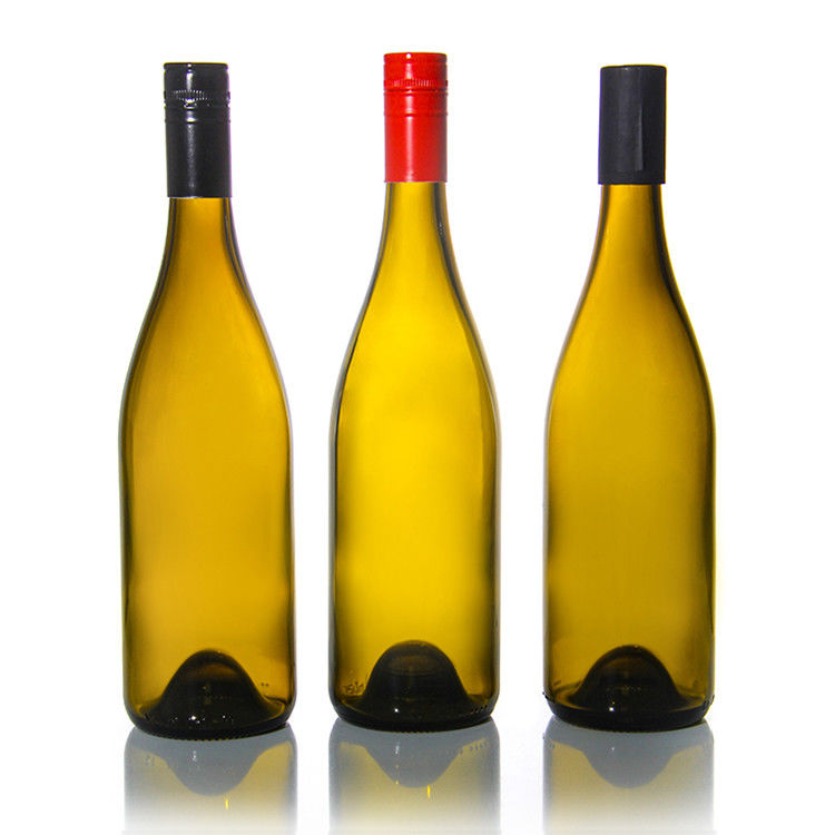 Custom Label 500 ml 750 ml Frosted Clear Black Round Wine Flaschen für die Hochzeit