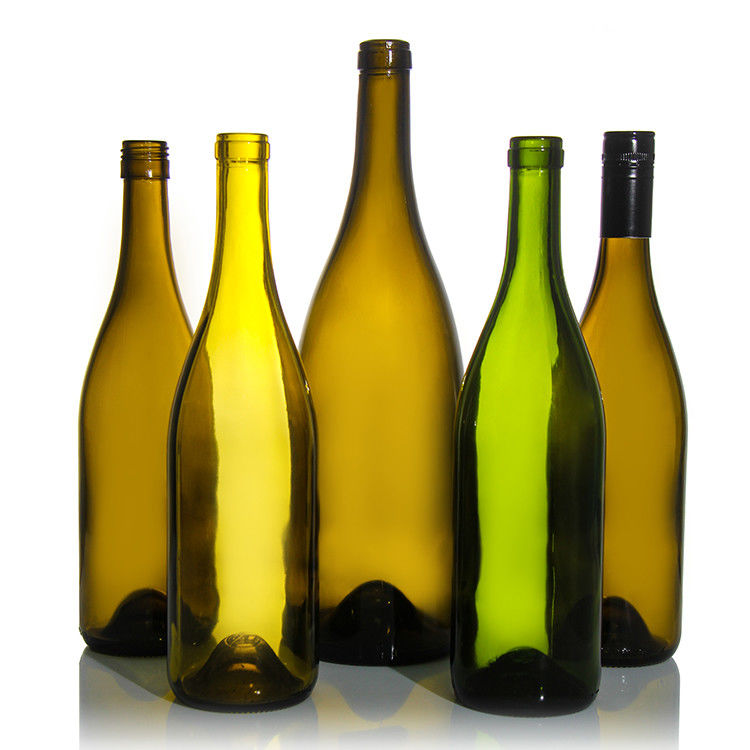 Luxushersteller Champagner 375 ml 750 ml Rotwein Flasche Dunkelgrün leere Glasflaschen mit Deckel