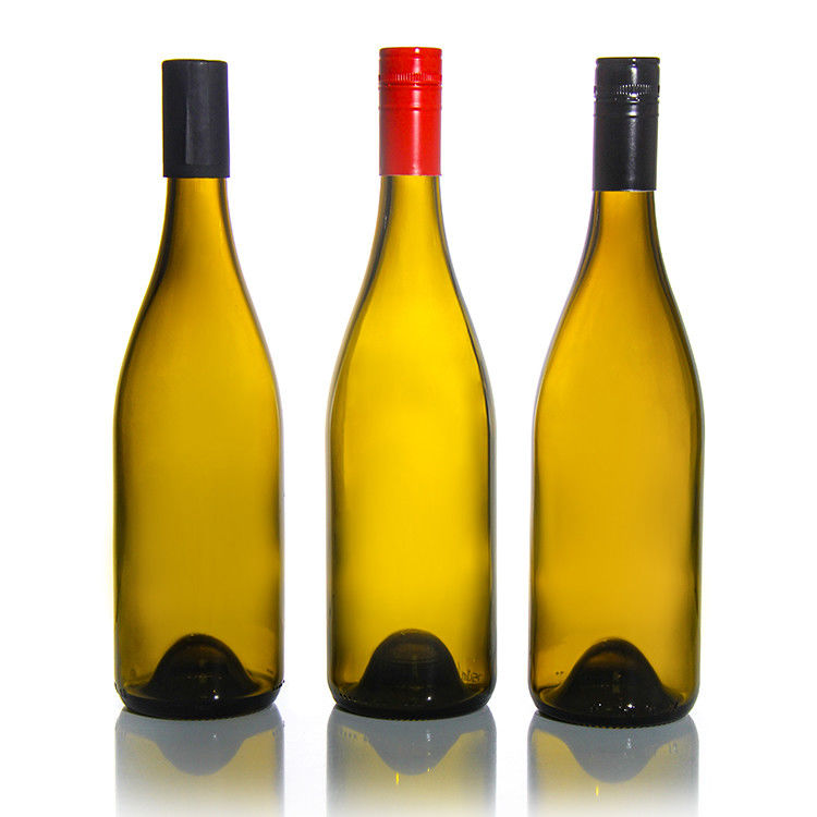 Luxushersteller Champagner 375 ml 750 ml Rotwein Flasche Dunkelgrün leere Glasflaschen mit Deckel