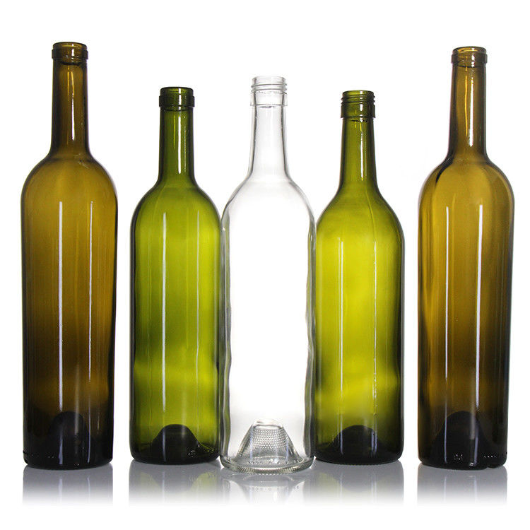 Luxushersteller Champagner 375 ml 750 ml Rotwein Flasche Dunkelgrün leere Glasflaschen mit Deckel