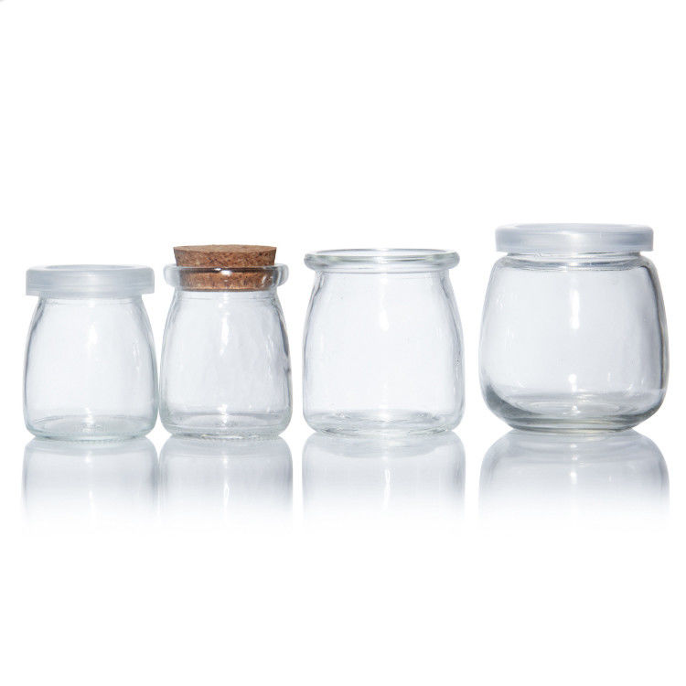Custom Design undicht Wunsch Gunst Glasflaschen Süßigkeiten Getränke Gläser für gebackenen Mousse