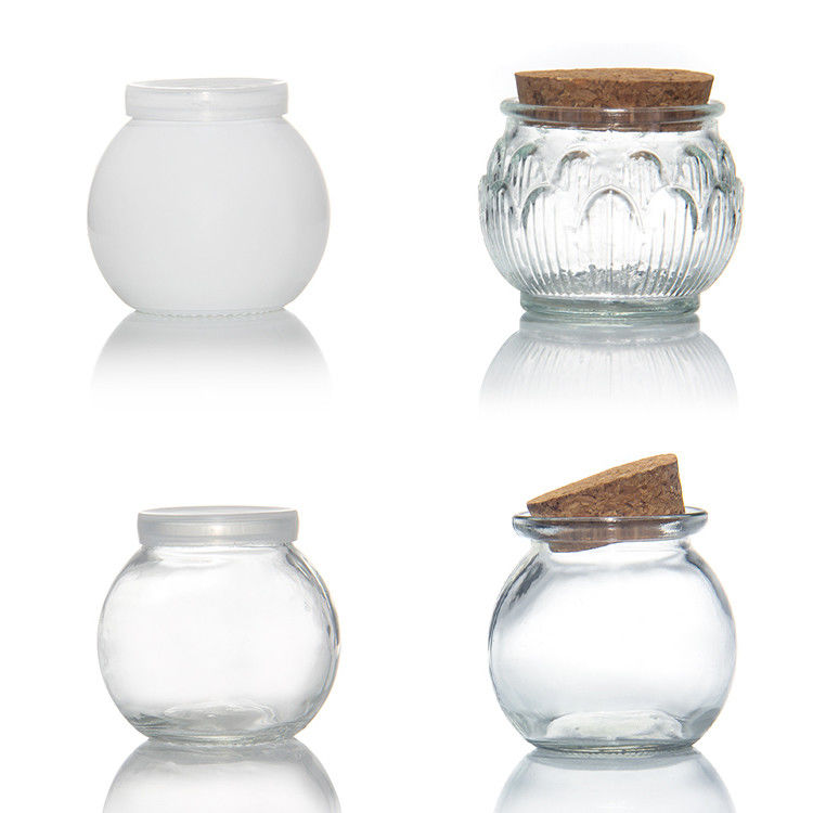 100 ml 200 ml Mini-Rundklarglas Milch-Joghurt-Pudding-Glas mit Holzstoppe