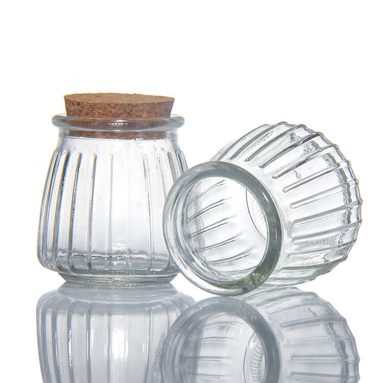100 ml 200 ml Mini-Rundklarglas Milch-Joghurt-Pudding-Glas mit Holzstoppe