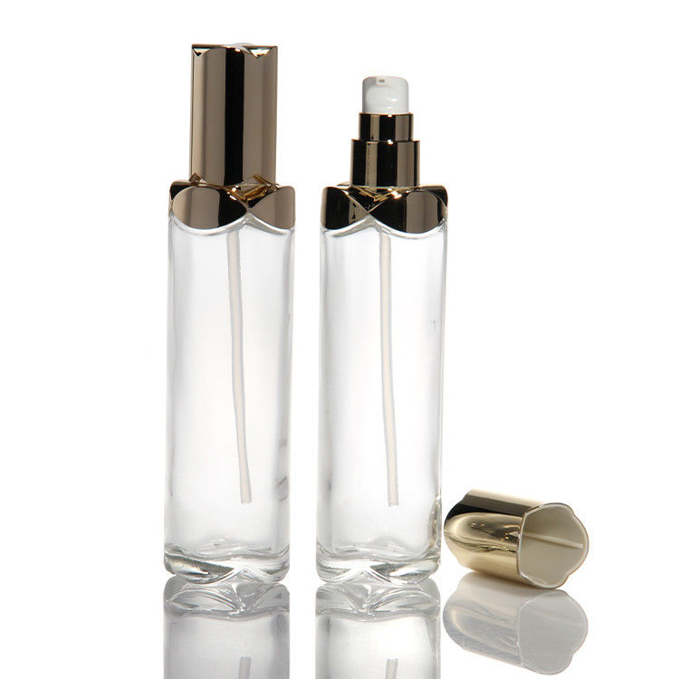 Gesichtscreme Kosmetik Glasflasche Ätherische Ölflasche 100ml 150ml mit Lotion Pumpe für die Verpackung Kosmetik
