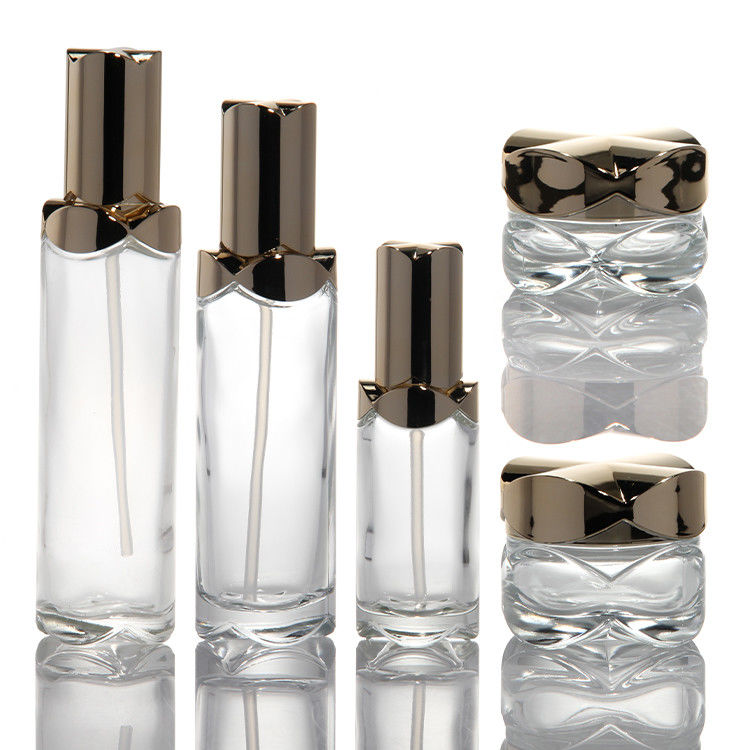 Gesichtscreme Kosmetik Glasflasche Ätherische Ölflasche 100ml 150ml mit Lotion Pumpe für die Verpackung Kosmetik
