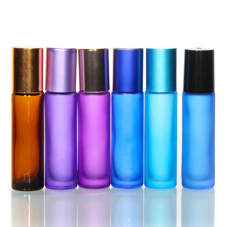 Neue ätherische Öl-Roller Glasflaschen Stahlkugel 10 ml Rollerflasche Amber Roll On Parfümflasche