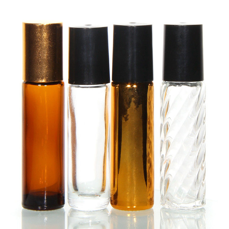 Neue ätherische Öl-Roller Glasflaschen Stahlkugel 10 ml Rollerflasche Amber Roll On Parfümflasche
