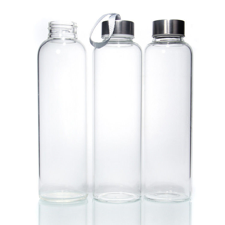 Glasflaschen Ökofreundlich BPA-frei Edelstahldeckel 500 ml Trinkwasserflasche