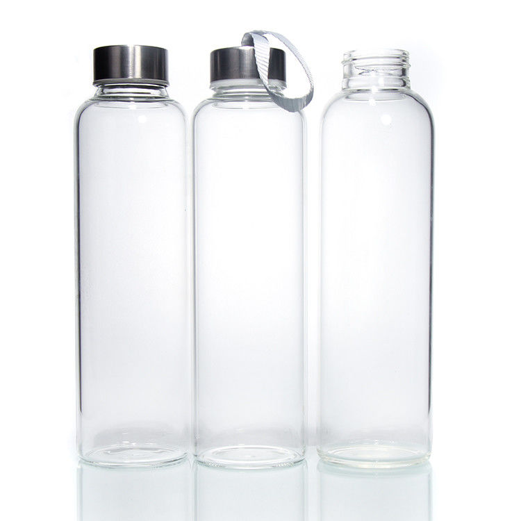 Benutzerdefiniertes Logo Hohe Borosilikat Glas Wasserflaschen Tumbler BPA-FREI Trinkwasserflasche