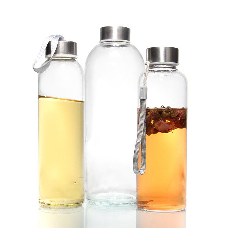 750 ml neue, umweltfreundliche, benutzerdefinierte Trinkflasche mit Glaswasserflasche mit Stoffhülle