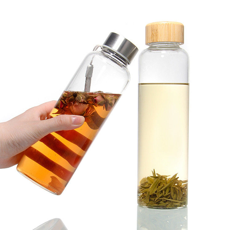 750 ml neue, umweltfreundliche, benutzerdefinierte Trinkflasche mit Glaswasserflasche mit Stoffhülle