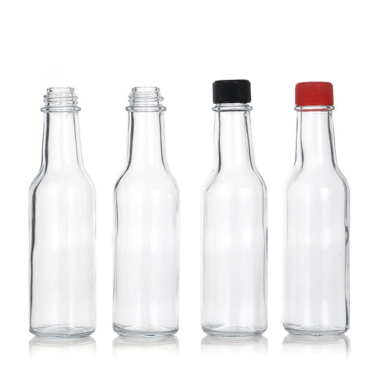 Großhandel 250 ml Glas Flaschen mit heißer Soße Soße Speicherflasche mit undichtem Verschluss