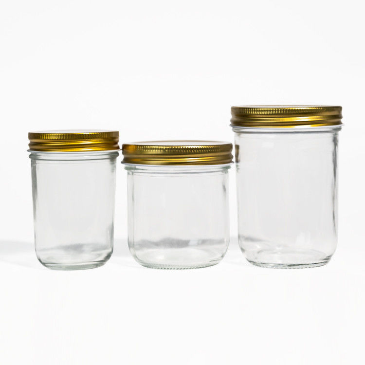 Custom 380ml 470ml 750ml 1000ml 16oz 24oz 32oz Breitmaul Mason Glasglasglas mit Deckel im Großhandel