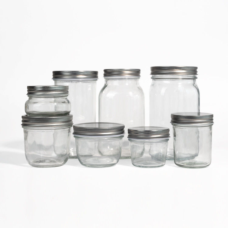 Custom 380ml 470ml 750ml 1000ml 16oz 24oz 32oz Breitmaul Mason Glasglasglas mit Deckel im Großhandel